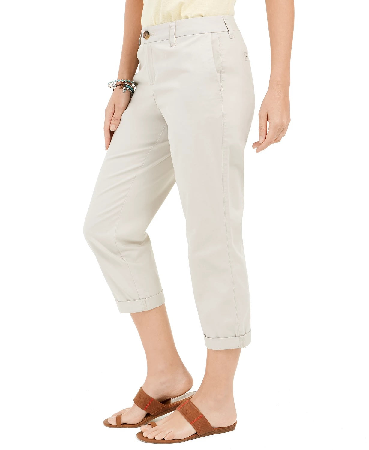 Style & Co Women's Chino Capri Pants Beige Size 8