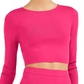 Bar III Women's Crewneck Short Crop Sweater Pink Size X-Small