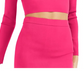 Bar III Women's Crewneck Short Crop Sweater Pink Size X-Small