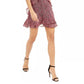 Bar III Women's Printed Ruffled Mini Dress Red Size 14