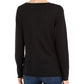 INC International Concepts Women's Sequin Star Sweater Black Size Small