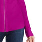 INC International Concepts Women's Square Neck Zip Front Sweater Pink Size Medium