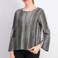 Style & Co Women's Striped Bell-Sleeve Top Black Size Small