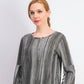 Style & Co Women's Striped Bell-Sleeve Top Black Size Small