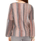 Style & Co Women's Striped Bell-Sleeve Top Purple Size X-Small