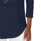 JM Collection Women's Wavy Textured Knit Top Blue Size X-Small