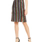 INC International Concepts Women's Rainbow Sequin Skirt Black Size Small