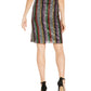 INC International Concepts Women's Rainbow Sequin Skirt Black Size Small