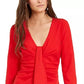 INC International Concepts Women's Drape-Front Sheath Dress  Red Size Extra Large