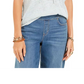 Style & Co Women's Striped Tie Neck Top Blue Size Small