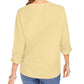 Style & Co Women's Eyelet-Pocket Tie-Front Top Yellow Size Medium