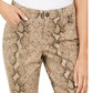 Style & Co Women's Curvy Tummy Control Printed Skinny Jeans Brown Size 2