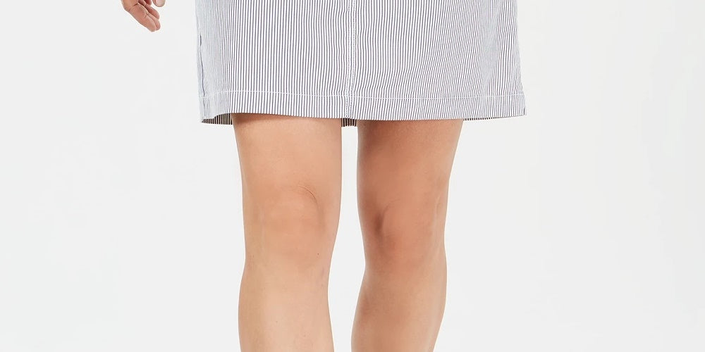 Karen Scott Women's Corded Striped Skort Navy Size 6