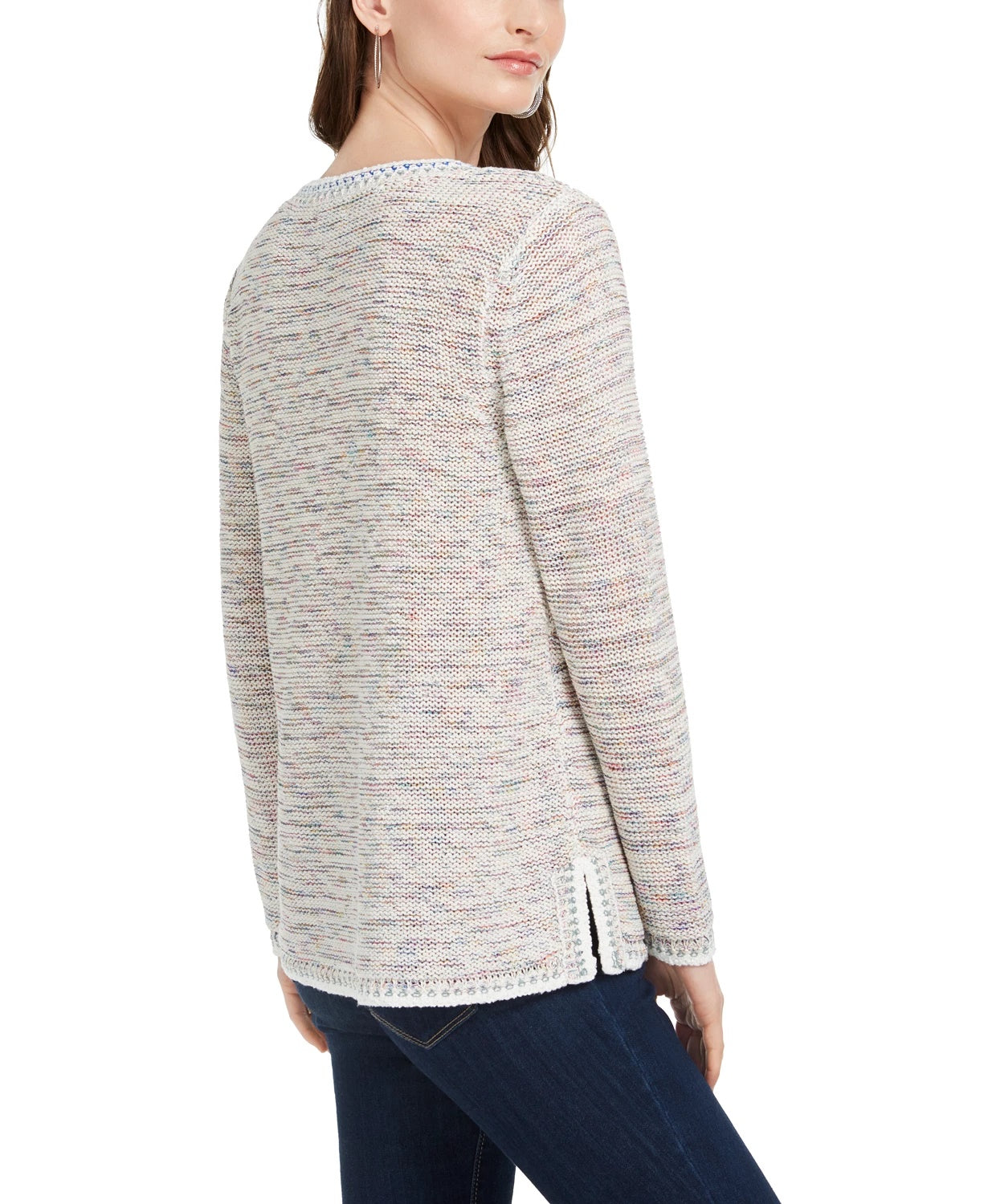 Style & Co Women's Crochet-Trim Tunic Pink Size X-Large