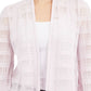 Alfani Women's Illusion Plaid Cardigan White Size Petite Medium