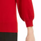 Maison Jules Women's Puff-Sleeve Sweater Bright Red Size X-Small