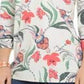 Charter Club Women's Knit 3/4-Sleeve Paisley Tunic Top White Size Small