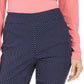 Charter Club Women's Dot-Print Pull-On Pants Blue Size 10