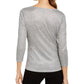 INC International Concepts Women's Criss-Cross Shine Top Silver Size Extra Small