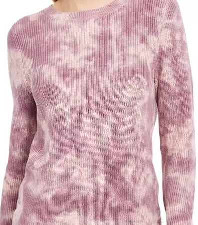 INC International Concepts Women's Tie Dyed Sweater Pink Size Small