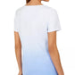 Karen Scott Women's Daisy-Shine Scoop-Neck Top Blue Size Extra Small