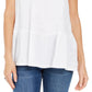 Style & Co Women's Cotton Sleeveless Peasant Top White Size Medium