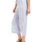 Style & Co Women's Wide Leg Linen Cropped Pants White Size Large