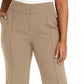 Alfani Women's Plus Size High-Rise Trousers Med Brown Size 18W