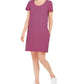 Style & Co Women's One-Pocket T-Shirt Dress Med Purple Size Extra Small