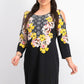 JM Collection Women's Bursting Bloom Sheath Black Size Medium