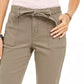 Style & Co Women's Belted Cuffed Jeans Brown Size 8