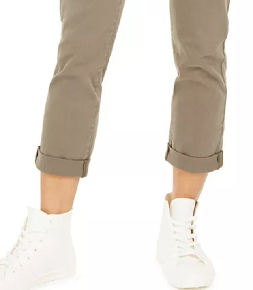 Style & Co Women's Belted Cuffed Jeans Brown Size 8