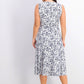 Charter Club Women's Sleeveless Printed A-Line Dress Blue Size Small