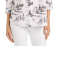 Charter Club Women's Printed Blouse White Size Large