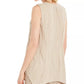 JM Collection Women's Sleeveless Textured Necklace Top Beigekhaki Size Small