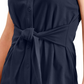 Charter Club Women's Tie Front Sleeveless Top Blue Size Medium