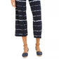 Style & Co Women's Striped Tie-Dyed Cropped Pants Navy Size Medium