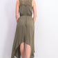 Style & Co Women's Handkerchief-Hem Dress Green Size Large