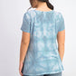 Style & Co Women's Tie-Dyed Linen-Blend Top Blue Size Large