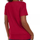 Karen Scott Women's Button-Hem Scoop-Neck Cotton Top Bright Red Size Medium