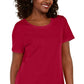 Karen Scott Women's Button-Hem Scoop-Neck Cotton Top Bright Red Size Medium