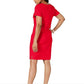 Karen Scott Women's Cotton Button Shoulder Dress Red Size Small