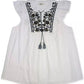 Style & Co Women's Cotton Embroidered Ruffle-Sleeve Top Natural Size Large