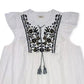 Style & Co Women's Cotton Embroidered Ruffle-Sleeve Top Natural Size Large