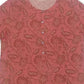 Style & Co Women's Printed Henley Shirt Red Size Small