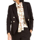 Bar III Women's Double Breasted Jacket Black Size 2