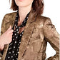 Bar III Women's Metallic One-Button Blazer Gold Size 12