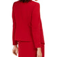 Anne Klein Women's Sabre Stretch Knit Blazer Red Size 4