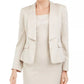 Kasper Women's Tonal Print Shawl Lapel Blazer Beige Size 12