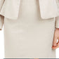 Kasper Women's Tonal Print Shawl Lapel Blazer Beige Size 12